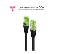 Nanocable - Cable de Red Latiguillo RJ45 CAT.6 UTP AWG26 CCA, Negro, 7 m