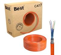 Cable de red Simplex CAT 7, 100 m, cable de red LAN de cobre, cable Ethernet S/FTP 10 Gbit/s, Cat7, cobre puro, cable de datos PoE+ LSZH