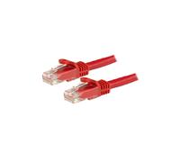 Cable de red sin gancho STARTECH Cat6 UTP - 50cm Rojo - Cable Ethernet RJ45 a prueba de enganches - Cable de conexión