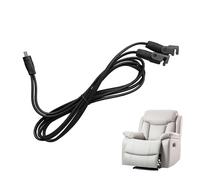 Cable de reemplazo de silla de elevación - Cable de sofá reclinado de 1 a 2 usos de 1 a 2 | Cable de reclinación negra con 2 alfileres, cable de reclino largo para el hogar, apartamento, dormitorio, e