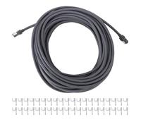 Cable de reemplazo para Gen3 V3 IP68 Impermeable 1200Mbps Espacio de Alta Velocidad Espacio de Alta Velocidad Cable de extensión satélite Rectangular con Clips de Cable Material (50ft/15.3m)