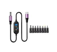 Cable de Refuerzo Ajustable de 6 Velocidades Tipo C de 140 W con Conectores 8/34 para Voltajes de 5 V/9 V/12 V/15 V/20 V/28 V B