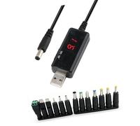 Cable de refuerzo USB a CC 5.5 con 13 adaptadores, bajo consumo de energía, compatible con un uso sostenible, cable de refuerzo USB