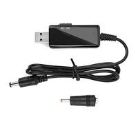 Cable de Refuerzo USB a CC Cable de Enrutador de Banco de ERnergía 5V a 9V 12V Boost Pantalla Digital Ajustable 5521m Cables USB Longitud Negra 0.8m