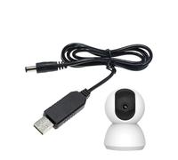 Cable de refuerzo USB genérico - Pro | USB a 12 V - Cable convertidor de voltaje DC 5 V a 12 V para enrutador y ventilador | Cable elevador de voltaje | Cavo Step-Up | 2026 Pro | Speaker | Fan | Black