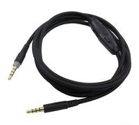 Cable de repuesto de 3,5 mm para auriculares de juegos en la nube de nailon para construcción trenzada, conectores chapados en oro, cableado de cobre de oxígeno (2 m)