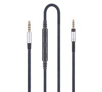 Cable de repuesto de audio compatible con auriculares Sennheiser HD4.40, HD 4.40 BT, HD4.50, HD 4.50 BTNC, HD4.30i, HD4.30G y compatible con iPhone, iPod, iPad con micrófono en línea control remoto de
