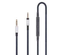 Cable de repuesto de audio compatible con auriculares Sennheiser Momentum, Momentum 2.0, HD1, cable de audio compatible con dispositivos Apple iPhone, iPod, iPad con control de volumen de micrófono