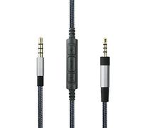 Cable de repuesto de audio con micrófono en línea, control remoto de volumen, compatible con auriculares Sennheiser PXC550, PXC480, cable de audio compatible con Samsung Galaxy Huawei Android