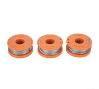 Cable de repuesto de carrete de línea de 2,5 m compatible con recortadora Argos MCT1825 MCT2X1825 MET2523 18 V inalámbrico 250 W, paquete de 3 para corte y bordes de césped de jardín