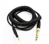 Cable de repuesto en espiral para auriculares Audio-Technica ATH-M50x M40x, cable de resorte negro auxiliar de 1,2 m-3 m