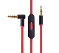 Cable de repuesto original para auriculares Beats by Dre Solo/Studio/Pro/Detox/Wireless-Red + bolsa de cuero de repuesto original OEM para Dr.Dre Monster-Red