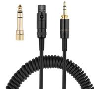 Cable de repuesto para auriculares con resorte de 1,5 m, color negro, para conexión Audio-Technica K240 K702 XLR