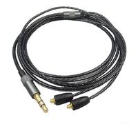 Cable de repuesto para auriculares Shure SE215 SE425 SE535 SE846 UE900 con micrófono en línea de audio auxiliar de 1,8 m (negro)