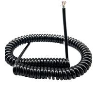 Cable de resorte central, cable telescópico, 3 núcleos 0,5 mm 0,75 mm 1 mm 1,5 mm 2,5 mm 4,0 mm Cable de resorte telescópico cuadrado (Tamaño: Estiramiento 3 metros, Color: 3 núcleos 1,5 mm (Color: 3