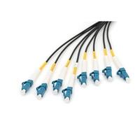 Cable de ruptura universal de fibra óptica, dúplex, conector LC/UPC, monomodo OS2 negro