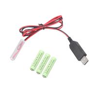 Cable de salida USB de 6 V para equipos que funcionan con pilas de 4 x 3 A, incluyendo radios, luces LED y más batería falsa USB para juguete