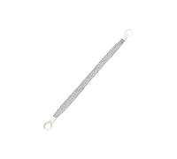 Cable de salto con correa de cobre trenzada antiestática de 6 mm cuadrados con orificio de 8 mm para aplicaciones de puesta a tierra de máquinas de gabinetes eléctricos de bronce estañado