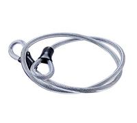 Cable de seguridad de acero inoxidable, cable de acero trenzado de doble bucle, cerradura flexible, candado en U de 3/8 de pulgada, candado, cable de alambre transparente con anillo,