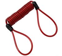 Cable de seguridad para bicicleta de 120 cm para bloqueo antirrobo de acero trenzado para casco de bicicleta, freno de disco, alambre flexible (rojo)