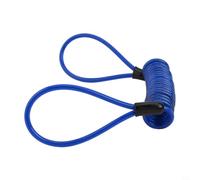 Cable de seguridad para bicicleta de 120 cm para bloqueo antirrobo de acero trenzado para casco de bicicleta, freno de disco, alambre flexible (azul)