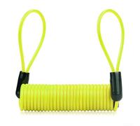 Cable de seguridad para bicicleta de 120 cm para bloqueo antirrobo de acero trenzado para casco de bicicleta, freno de disco, alambre flexible (amarillo)