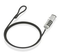 Aisens Cable de seguridad NANO ASLK-D50N05-BK para portátiles 1,5 m cerradura combinación negro