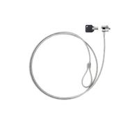 Tooq TQCLKC0025 - Cable de Seguridad con Llave para Portátiles, Plata, 1.5 Metros