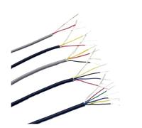 Cable de señal 28AWG, 2, 3, 4, 5, 6, 7, 8 núcleos, canal aislado de PVC, línea de Audio, auriculares, Cable protector de Control UL2547(GRAY,2M_28AWG - (8CORES))