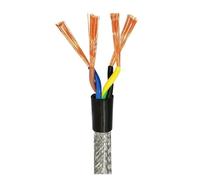 Cable de señal Alambre blindado Trenzado RVVSP 4 núcleos 24 22 20 18 17 15 AWG Canal Audio UL2547 Línea comunicación(4core1m,0.5mm 20AWG)