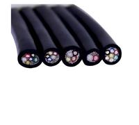 Cable de señal blindado UL2547, 1 unidad, de 2 a 6 núcleos, con aislamiento de PVC, for auriculares de audio y control de cobre (5-50 m, 22 AWG)(Black,30M-22AWG (6CORES))