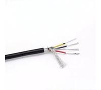 Cable de señal de audio blindado de 10 m, calibre 24 AWG, UL2547, con aislamiento de PVC, de 2 a 5 núcleos, for control de audio y auriculares, 1 unidad(Black,10M-24AWG (3CORES))