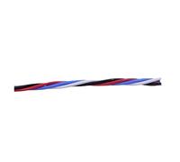 Cable de señal electrónica de par Trenzado, Cuadrado, 30/40/50/60/80/100m, PTFE, 22AWG, 0,35mm(Red Black White Blue,80m 22AWG)
