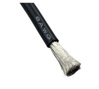 Cable de Silicona 20m, Rojo y Negro, batería Coche, cableado automotriz, Cables eléctricos 28 26 24 22 20 18 16 14 12 10 8 6 4 2 1 Awg(Black,18 AWG 20m)