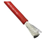 Cable de Silicona 20m, Rojo y Negro, batería Coche, cableado automotriz, Cables eléctricos 28 26 24 22 20 18 16 14 12 10 8 6 4 2 1 Awg(Red,16 AWG 20m)