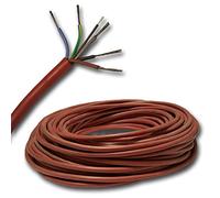 Cable de silicona de 3 metros, por ejemplo para su sauna - SIHF 5x2,5 mm² 3m