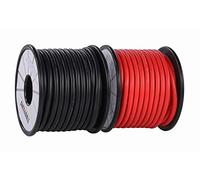 Cable de silicona de calibre 12 TUOFENG 20 metros [10 m negro y 10 m rojo] 12 AWG Cable eléctrico suave y flexible de cable de cobre estañado Resistencia a alta temperatura