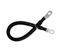 Cable de silicona muy suave M8 negro for automoción con terminal de anillo M6 M8 M10 0 2 4 6 8 AWG negro rojo for inversor de coche con sistema solar(30CM,0 AWG)