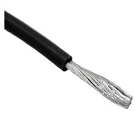 Cable de Silicona Negro 13 12 11 10 9 8 7 6 5 4 3 2 1 AWG Suave Cobre Flexible Alta Temperatura(Black1m,10awg)