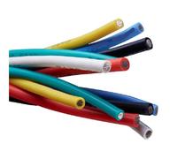 Cable de silicona ultra suave de 1 metro - Cable de cobre flexible de 20 AWG a 6 AWG for proyectos de bricolaje y aplicaciones eléctricas (1 unidad)(White,14awg)