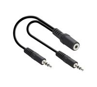Cable de sonido divisor en Y de 3,5 mm estéreo hembra a doble macho de 3,5 mm, conectores auxiliares para auriculares, altavoces, dispositivos móviles, divisor estéreo sin ruido con cableado de cobre