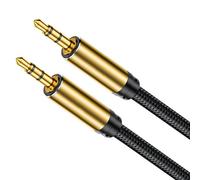 Cable de sonido universal de 3,5 mm macho a macho, cable de reducción de ruido, fácil conexión para coche, hogar y dispositivos portátiles