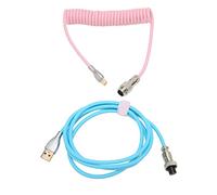 Cable de Teclado en Espiral, Conector de Cable de Teclado Mecánico, Torsión Anti, 2 Cables