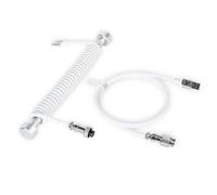 Cable de teclado en espiral personalizado, cable de aviador USB-C a A + varilla fija Winder-7.87 pulgadas compatible con GunMjo/RK61/EPOMAKER Mix 99% todos los cables USB C personalizados, poste de