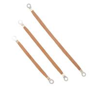 Cable de tierra de puente, correas de cobre trenzadas flexibles, amarillo, verde, 2,5/4/6mm, 100-300mm, 10 Uds.(K0165,250MM19X265X5)