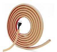 Cable de tierra para cubierta, cable eléctrico de suelo autoadhesivo pequeño canal de cable flexible para el hogar, oficina, oficina, concierto, etc. Protección de los cables eléctricos(6