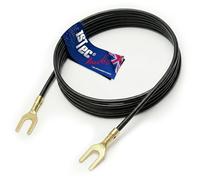 Cable de tierra para tocadiscos de 10 m para detener el zumbido o zumbido de retroalimentación (10 metros, negro)