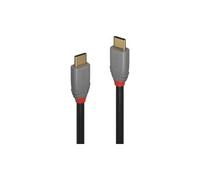 Cable De Transferencia De Datos USB Tipo C Macho A Macho Negro Gris 1.50 M