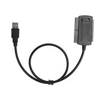Cable de transmisión SATA a USB, USB a SATA Pata IDE 2.5 3.5 SSD Adaptador Cable de transmisión, Compatible con Disco Duro IDE de 2.5/3.5in, línea de conversión de Puerto Paralelo Serie de Disco dur
