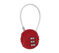 Cable de viaje combinado para bicicleta eléctrica, color rojo, 13 cm | Mochila antirrobo de viaje para bicicleta, casco de 3 dígitos, maleta de equipaje